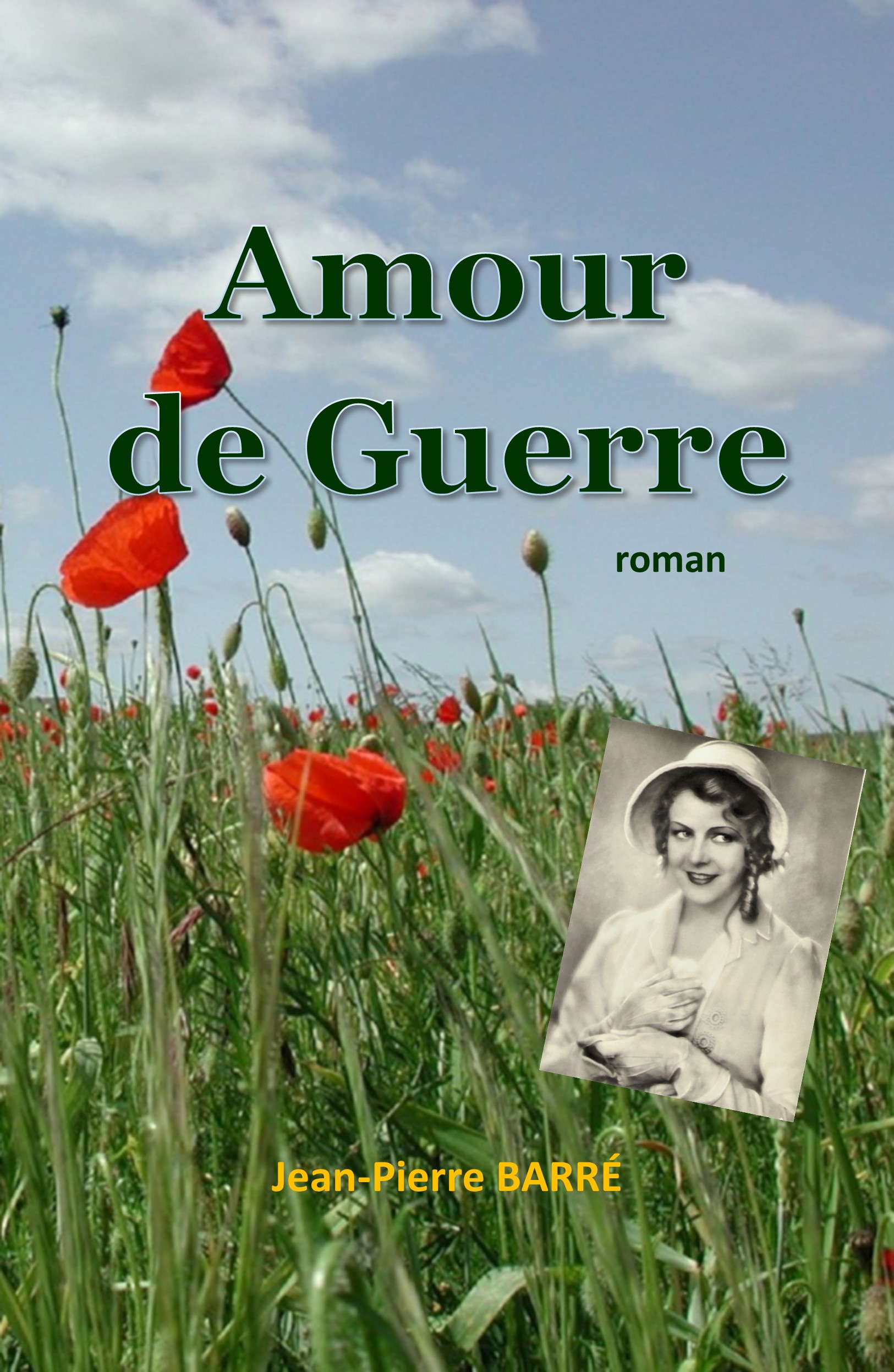 couverture-amour de guerre, romance sentimentale de jean-pierre barré